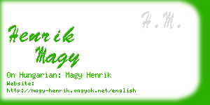 henrik magy business card